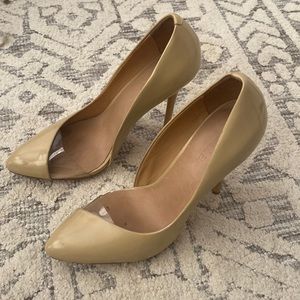 LAMB pumps in nude with clear